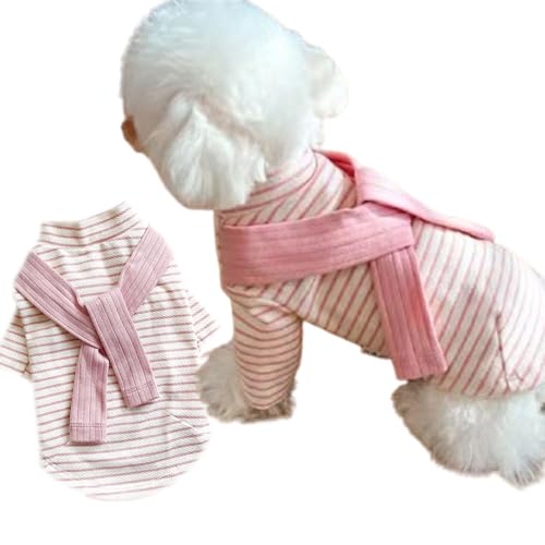 Weiches, gestreiftes Hunde-Shirt, Haustierbekleidung, Katzen-T-Shirt, Hunde-Sweatshirt, Haustierkleidung für kleine Hunde, Größe L, Rosa Weiches, gestreiftes Hunde-Shirt, Haustierbekleidung, Katzen-T-Shirt, Hunde-Sweatshirt, Haustierkleidung für kleine Hunde, Größe L, Rosa von IMDOUBLEDOU