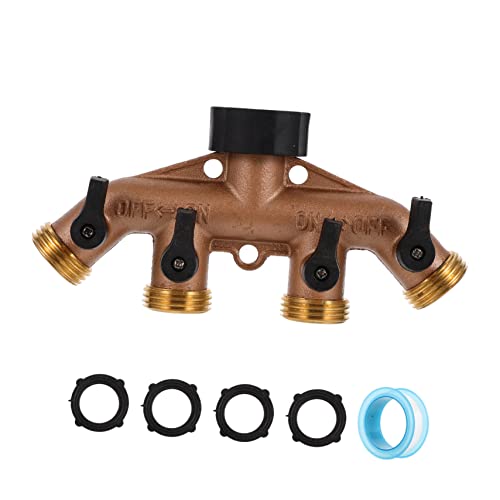 IMIKEYA 1 Satz Vielseitiger Gartenschlauch Adapter Messing Wasserverteiler mit Kugelhahn für Effizientes Bewässern von Pflanzen für Gartenanwendungen IMIKEYA 1 Satz Vielseitiger Gartenschlauch Adapter Messing Wasserverteiler mit Kugelhahn für Effizientes Bewässern von Pflanzen für Gartenanwendungen von IMIKEYA