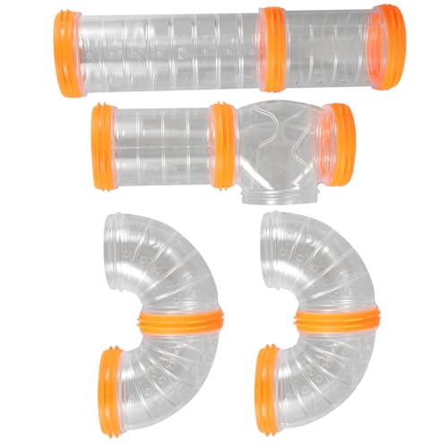 IMIKEYA 1Satz Hamster Röhren für DIY Spielplätze Klares Außenrohr aus Dickem für Hamsterkäfige Fördert Bewegung und Spaß für Kleintiere zu Montieren von IMIKEYA
