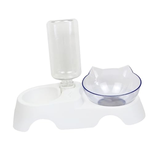 IMIKEYA 1Satz Katzen Und Hundenapf Mit Automatischem Wasserspender Geneigte Futter Und Wasserschalen rutschfeste Basis Für Kleine Und Mittelgroße Haustiere von IMIKEYA