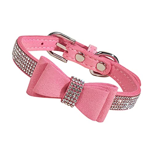 IMIKEYA 1Satz Rhinestone Hundehalsband Mit Verstellbarem Schleifen Design Hundetrainingskragen Für Welpen Und Kleine von IMIKEYA
