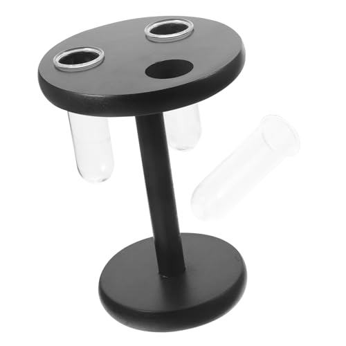 IMIKEYA 1Satz Terrarium Mit Holzständer Pflanzenstation Für Desktop Dekoration Transparente Blumenvase Für Pflanzenvermehrung von IMIKEYA