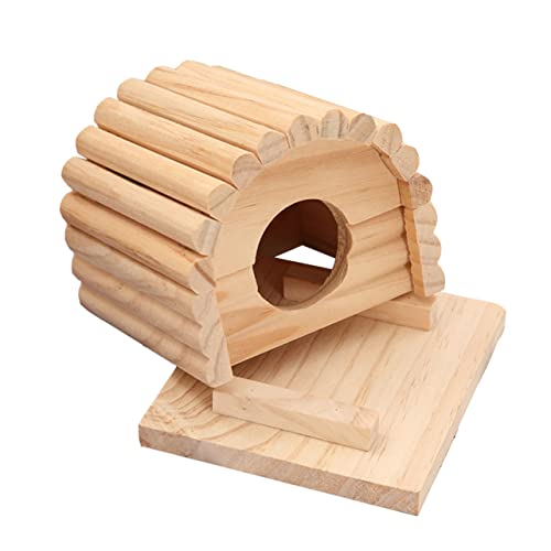 IMIKEYA 1Stück Hamster Schlafnest Haustier Spielhaus Für Hamster Gemütliche Rückzugsmöglichkeit Aus Holz Für Kleine Nagetiere von IMIKEYA