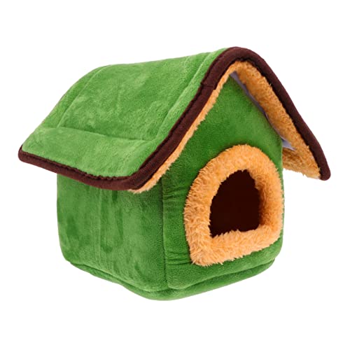 IMIKEYA 1Stück Weihnachts Haustier Nest Komfortables Semi Geschlossenes Hamsterhaus Warmes Meerschweinchenbett Abnehmbar Und Waschbar Für Kleine Haustiere von IMIKEYA