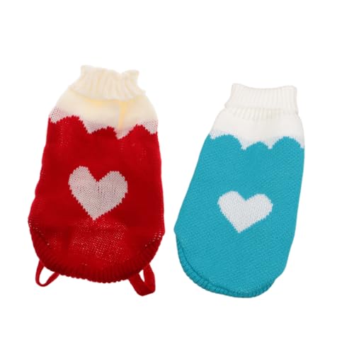 IMIKEYA 2 Stück Haustier-Pullover Winzige Hundepullover Welpen-Pullover Hundeoutfits Kostüm Rollkragenpetstierpullover Katzenpullover Katze Gestrickte Pullover Kätzchen-Pullover Garn IMIKEYA 2 Stück Haustier-Pullover Winzige Hundepullover Welpen-Pullover Hundeoutfits Kostüm Rollkragenpetstierpullover Katzenpullover Katze Gestrickte Pullover Kätzchen-Pullover Garn von IMIKEYA