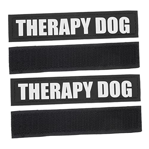 IMIKEYA 2Paare Reflektierende Hundeweste Patches für Haustiere Abnehmbare Aufkleber für Hundegeschirre Austauschbare und Strapazierfähige Design für Therapiehunde Maß von IMIKEYA