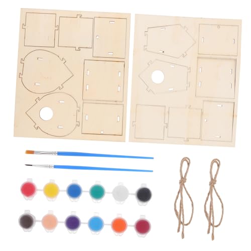 IMIKEYA 2Sätze DIY Vogelhaus Bausatz Für Holz Zum Basteln Und Bemalen Kreatives Kunsthandwerk Für Jungen Und Für Kleine Künstler von IMIKEYA