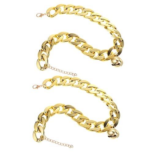 IMIKEYA 2Stücke Goldene Hundekette Halsband mit Glocke für Kleine und Mittelgroße Stilvolles Langlebiges Design Schont das Fell und Schützt Bequem IMIKEYA 2Stücke Goldene Hundekette Halsband mit Glocke für Kleine und Mittelgroße Stilvolles Langlebiges Design Schont das Fell und Schützt Bequem von IMIKEYA