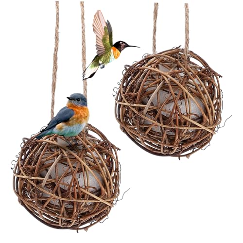 IMIKEYA 2Stücke Hängendes Papageiennest Outdoor Nest Für Wildvögel Sicheres Und Langlebiges Material Für Garten Und Vogelfutterstation von IMIKEYA