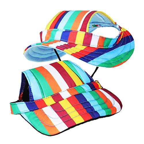 IMIKEYA 2Stücke Hundehüte Mit Krempe Und Gestreiftes Design Verstellbare Baseballkappen Für Mittlere Für Draußen Und Sonnenschutz von IMIKEYA