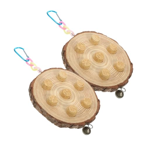 IMIKEYA 2stücke Kauspielzeug Für Vögel Aus Holz Vogelspielzeug Zum Nagen Für Papageien Hängespielzeug Für Vogelkäfige Spielzeug Für Haustier Vögel von IMIKEYA