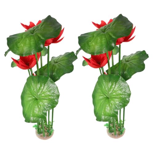 IMIKEYA 2Stücke Lotusblumen und Wassergras Dekorationen aus Kunststoff für Lebendige Unterwasserwelten im Aquarium Pflegeleicht und Langlebig IMIKEYA 2Stücke Lotusblumen und Wassergras Dekorationen aus Kunststoff für Lebendige Unterwasserwelten im Aquarium Pflegeleicht und Langlebig von IMIKEYA