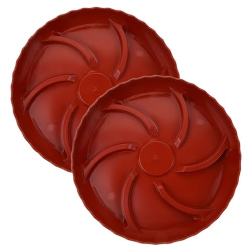 IMIKEYA 2Stücke Pflanzenuntersetzer Robuste Kunststoff Pflanzenschalen mit Wellenkante Wasserfeste Blumentopfuntertassen für Innen und Außenbereich für Pflanzenpflege von IMIKEYA
