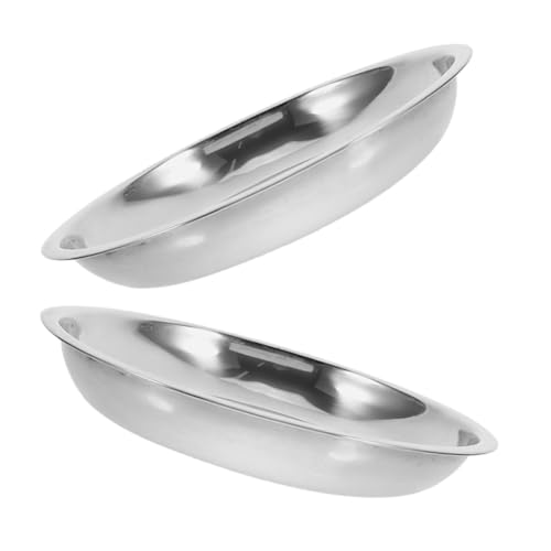 IMIKEYA 2pcs Edelstahl Haustierschalen Flache Katze Und Hundefuttergerichte Und Leicht Zu Reinigen Für Kleine Haustiere Zweck Für Lebensmittel- Und Wassertier -fütterungsschale von IMIKEYA