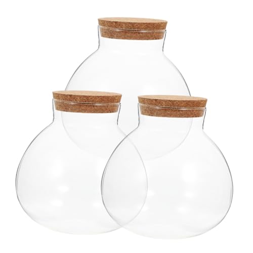 IMIKEYA 3 Stück Mikrolandschaft Glasflasche mit Korkverschluss Ökologische Flasche für Moos Dekoration Langlebiges Stilvoller Terrarium Behälter ohne Beleuchtung IMIKEYA 3 Stück Mikrolandschaft Glasflasche mit Korkverschluss Ökologische Flasche für Moos Dekoration Langlebiges Stilvoller Terrarium Behälter ohne Beleuchtung von IMIKEYA