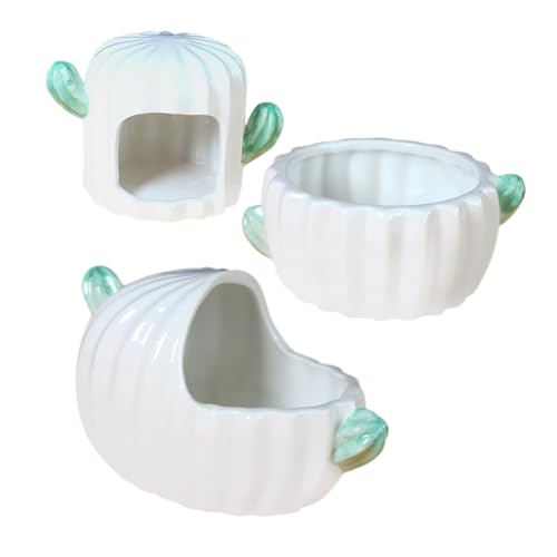IMIKEYA 3-teiliges Hamster-keramiknest – Hamster-sandbadbehälter, Kaktus, Kleintiere, Dusche, Badezimmer, Toilette, Keramikbadewanne Für Rennmäuse, Igel, Mäuse, Ratten IMIKEYA 3-teiliges Hamster-keramiknest – Hamster-sandbadbehälter, Kaktus, Kleintiere, Dusche, Badezimmer, Toilette, Keramikbadewanne Für Rennmäuse, Igel, Mäuse, Ratten von IMIKEYA