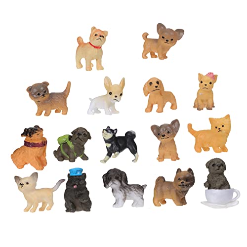 IMIKEYA 32 STK Hundeschmuck kleines hundespielzeug realistische Hundedekoration Ornament Spielzeuge Hundefiguren Spielset Dekoration der Hund schmücken Hündchen PVC von IMIKEYA