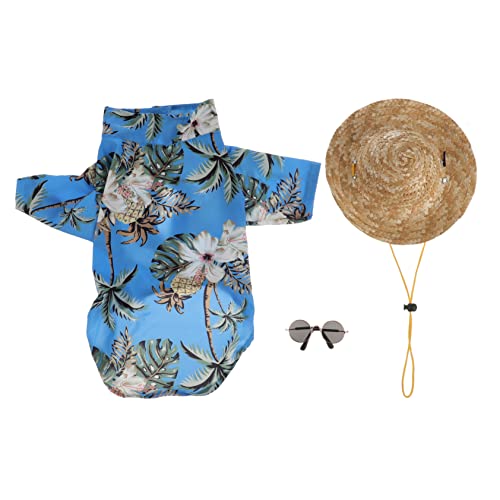 IMIKEYA 3Stücke Haustier Outfit Set Teiliges Kit Mit Shirt Sonnenhut Und Sonnenbrille Für Kleine Für Strand Bequem Sommerlich IMIKEYA 3Stücke Haustier Outfit Set Teiliges Kit Mit Shirt Sonnenhut Und Sonnenbrille Für Kleine Für Strand Bequem Sommerlich von IMIKEYA