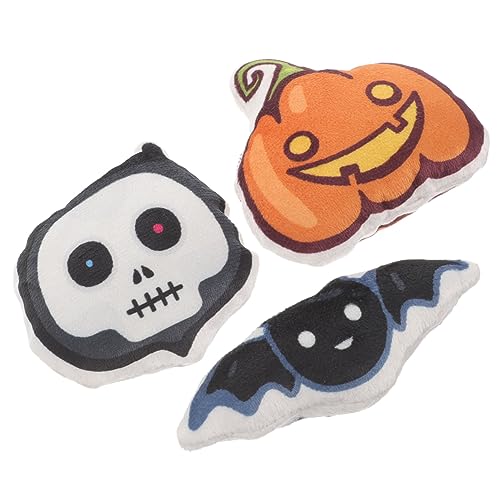 IMIKEYA 3Stücke Interaktive Katzenspielzeuge Plüsch Halloween Katzen Mit Pumpkin Bat Und Skull Langlebig Und Sicher Für Katzen Zur Beschäftigung Und Stressreduktion von IMIKEYA