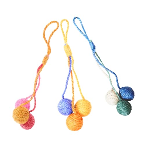 IMIKEYA 3Stücke Interaktives Katzen Hängespielzeug aus Robustem Sisal Katzenbälle für Indoor Fördert Soziale Interaktion und Fitness für Haushalte mit Mehreren Katzen IMIKEYA 3Stücke Interaktives Katzen Hängespielzeug aus Robustem Sisal Katzenbälle für Indoor Fördert Soziale Interaktion und Fitness für Haushalte mit Mehreren Katzen von IMIKEYA