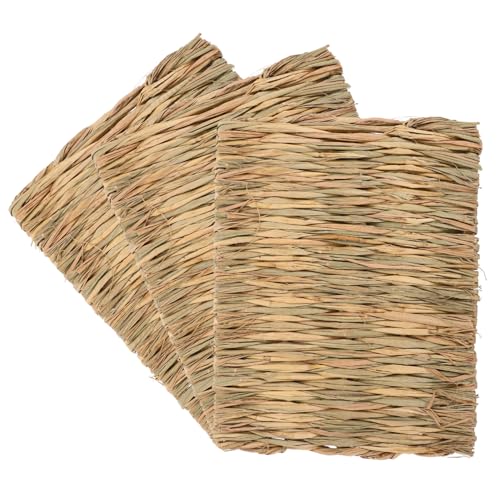 IMIKEYA 3Stücke Teiliges Hasengrasmatten für Kleintiere Weiche Gewebte Strohhygienematte für Meerschweinchen und Hamster Natürliche Schlafunterlage und Kauspielzeug IMIKEYA 3Stücke Teiliges Hasengrasmatten für Kleintiere Weiche Gewebte Strohhygienematte für Meerschweinchen und Hamster Natürliche Schlafunterlage und Kauspielzeug von IMIKEYA