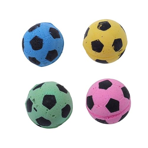 IMIKEYA 4Stücke Fußball Für Katzen Katzenspielbälle Aus Haustierspielzeug Für Interaktives Und Jagdtrieb Stimulation von IMIKEYA