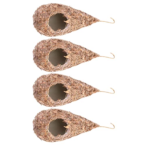IMIKEYA 4stücke Premium Hängendes Vogelnest Aus Naturstroh Handgewebtes Teardrop-förmiges Nistmaterial Für Papageien Und Vögel Für Garten Und Dekorativ Und Funktional IMIKEYA 4stücke Premium Hängendes Vogelnest Aus Naturstroh Handgewebtes Teardrop-förmiges Nistmaterial Für Papageien Und Vögel Für Garten Und Dekorativ Und Funktional von IMIKEYA