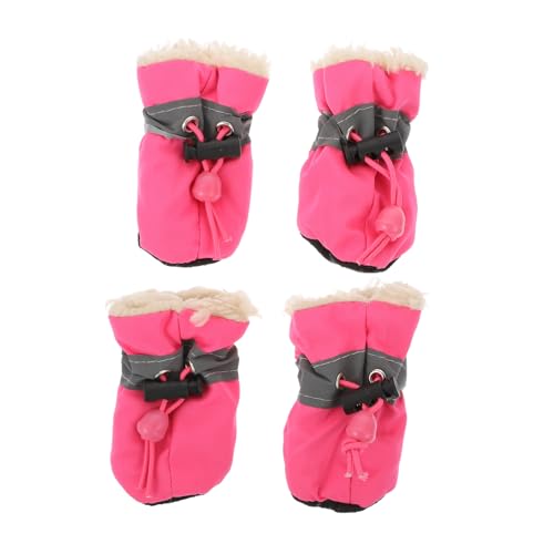 IMIKEYA 4Stücke Hundestiefel Für rutschfest Und Warm Für Winter Mit Reflektierendem Design Outdoor Aktivitäten Schützt Kälte Und Nässe von IMIKEYA