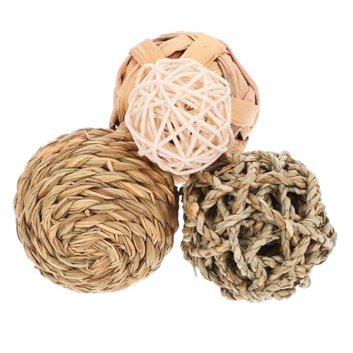 IMIKEYA 4Stücke Kauspielzeug aus Stroh und Rattan Weiche Kaubälle für Hasen Zahnpflege für Kleintiere zur Beschäftigung Stärkung Beziehung zwischen Haustier IMIKEYA 4Stücke Kauspielzeug aus Stroh und Rattan Weiche Kaubälle für Hasen Zahnpflege für Kleintiere zur Beschäftigung Stärkung Beziehung zwischen Haustier von IMIKEYA