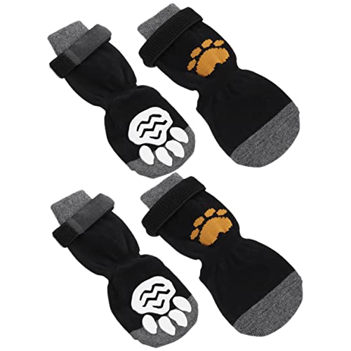 IMIKEYA 4Stücke Waschbare Baumwollsocken Für Kleine rutschfeste Pfotenschutzsocken Atmungsaktive Hundesocken Für Drinnen Für Empfindlicher von IMIKEYA