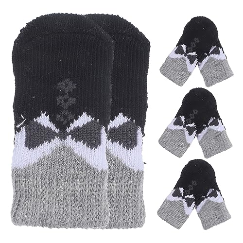 IMIKEYA 8Stücke Haustier Rutsch Polyester Schuhe für Katzen rutschfeste Fußsocken Pfotenschutz für Innenbereich Zufällige von IMIKEYA