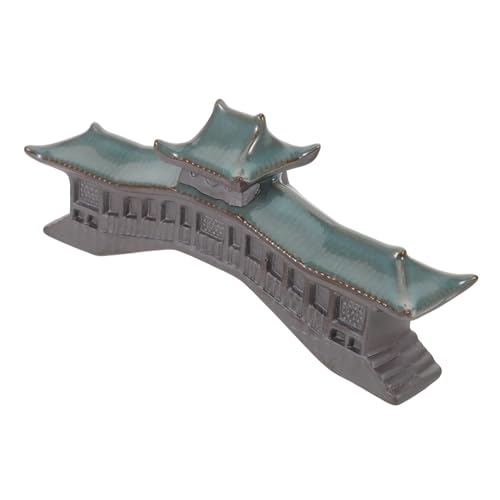 IMIKEYA Aquarium-landschaftsdekoration Brückenornament Miniatur-pavillon-Figur Steingarten-Dekoration Turmstatue Orientalische Japanische Gartendekoration Chinesischer Pagodenturm von IMIKEYA