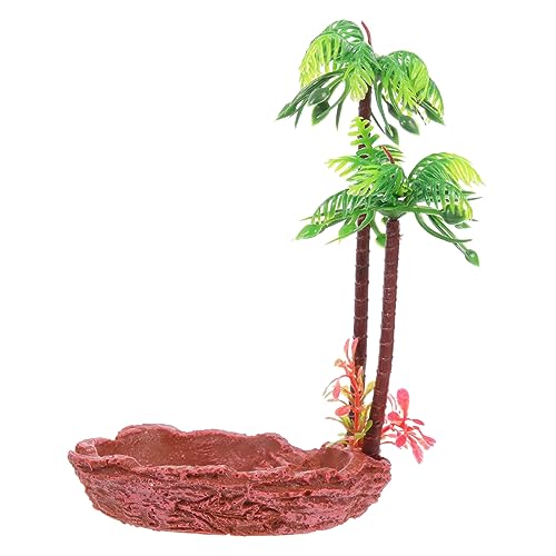 IMIKEYA Dekorative Reptilien Wasserschale Aus Resin Für Schildkröten Echsen Und Schlangen Futternapf Für Wasser Und Nahrung Als Lebensraumzubehör Für Haustiere IMIKEYA Dekorative Reptilien Wasserschale Aus Resin Für Schildkröten Echsen Und Schlangen Futternapf Für Wasser Und Nahrung Als Lebensraumzubehör Für Haustiere von IMIKEYA