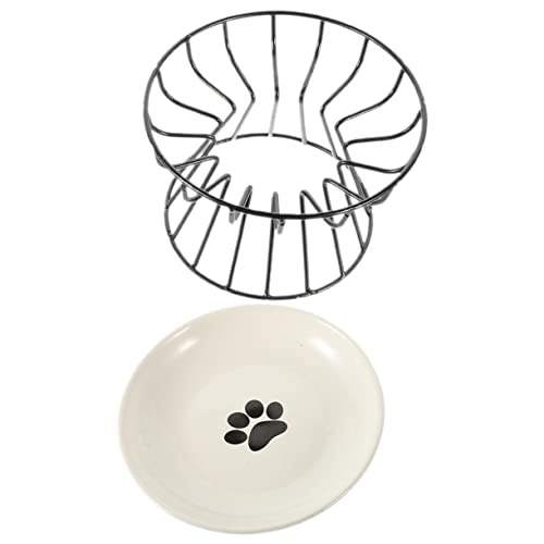 IMIKEYA Erhöhte Katzenfutterschale Metallständer rutschfest Schützend Für Halswirbelsäule Design Für Haustiere Einfache Reinigung von IMIKEYA