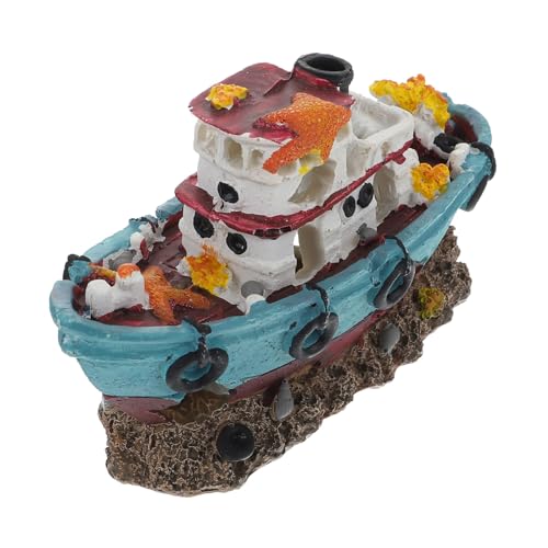 IMIKEYA Exquisites Aquarium Resin Schiffbruch Ornament Für Fischtank Dekoratives Aquariumboot Und Unterwasserlandschaft Für Aquarien Zubehör Und Aquariengestaltung IMIKEYA Exquisites Aquarium Resin Schiffbruch Ornament Für Fischtank Dekoratives Aquariumboot Und Unterwasserlandschaft Für Aquarien Zubehör Und Aquariengestaltung von IMIKEYA