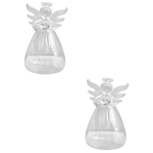 IMIKEYA Glasflasche 2 STK Angel Hydrokultur Flasche in Engelsform Aus Glas Blumen Glasbehälter Für Terrarien Decoraciones para Sala De Casa Terrarienglas Büro Europäischer Stil Einstellen von IMIKEYA