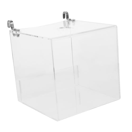 IMIKEYA Hängendes Vogelbad Für Papageien Transparente Duschbox Für Wellensittiche Und Kanarienvögel Langlebige Badeumgebung Kein Auslaufen Zu Bedienen Perfektes von IMIKEYA