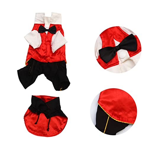 IMIKEYA Halloween Hundekostüm Für Haustiere Vampir Outfit Mit Umhang Stilvolle Verkleidung Für Kleine Bis Mittelgroße Kostümierung Für Halloween Und Partys von IMIKEYA