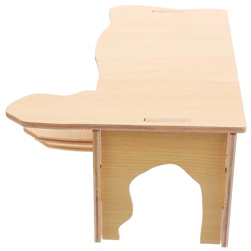 IMIKEYA Hamster Holzhaus Für Kleintiere Eichhörnchenhaus Zartes Hamsterversteck Meerschweinchenkäfig Zubehör DIY Holzversteck Gemütliches Rückzugsort Für Hamster Und Meerschweinchen von IMIKEYA