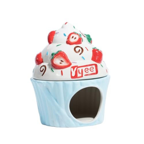 IMIKEYA Hamster Keramikhäuschen Kühlnest für Kleine Haustiere Entzückendes Design für Hamster und Co Sicherer Rückzugsort für Erholsamen Schlaf und Spielspaß von IMIKEYA