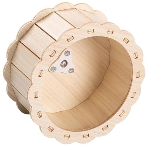 IMIKEYA Hamster Laufrad Aus Holz Quiet Wheel Für Kleine Für Hamster Und Zwerghamster Sicheres Mit Glatten Kanten Fördert Aktivität Und Spielspaß von IMIKEYA