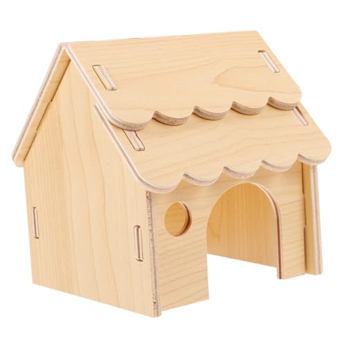 IMIKEYA Hamsterhütte aus Holz Kleintierversteck für Hamster Ratten und Meerschweinchen Gemütliches Rückzugsgebiet Bruchfest und Glatt Spielzeug für Käfig IMIKEYA Hamsterhütte aus Holz Kleintierversteck für Hamster Ratten und Meerschweinchen Gemütliches Rückzugsgebiet Bruchfest und Glatt Spielzeug für Käfig von IMIKEYA