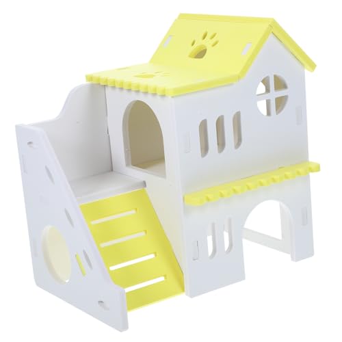 IMIKEYA Hamster Spielhaus aus Massivem Dekorative Villa für Kleintiere mit Praktischem Design für Schlaf für Hamster Chinchillas und Andere Kleine Haustiere von IMIKEYA