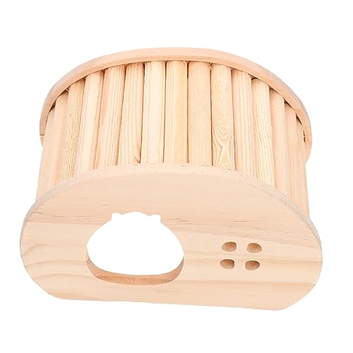 IMIKEYA Hamster Versteckhaus Aus Holz Mit Treppe Sichere Rückzugsmöglichkeit Für Hamster Und Kleine Nager Für Käfiggestaltung Und Schlafplatz von IMIKEYA