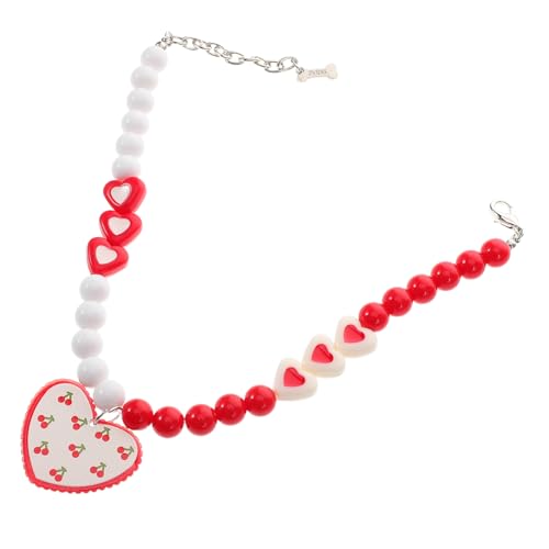 IMIKEYA Haustier Halskette Haustier Anhänger Schmuck Für Hunde Hundezubehör Kätzchen Herz Hundehalsband Katzenhalsband Kette von IMIKEYA