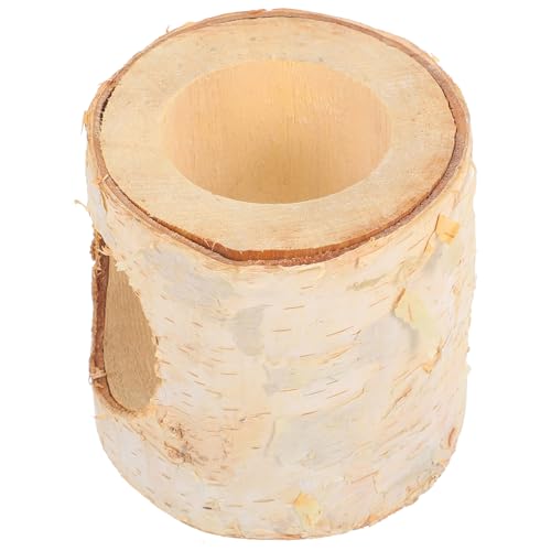 IMIKEYA Holz Hamster Tunnel Versteck für Hamster Chinchilla und Rennmäuse Tiertunnel aus Natürlichem Holz für Schlaf und Spielvergnügen Sicheres und Gesundes von IMIKEYA