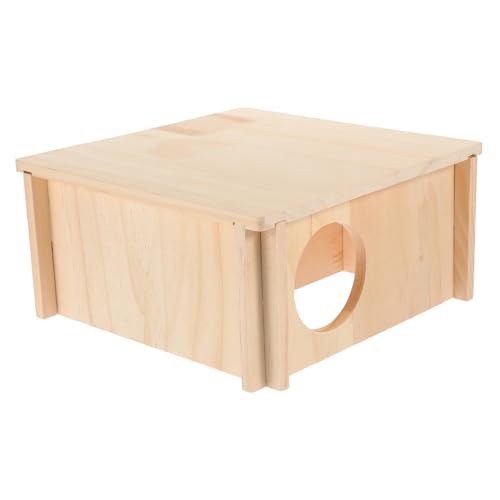 IMIKEYA Holz Hamster Versteck Hamster Ruhehaus Kleintier Nest Für Meerschweinchen Und Kleine Haustiere Dekoratives Käfigzubehör Für Drinnen von IMIKEYA