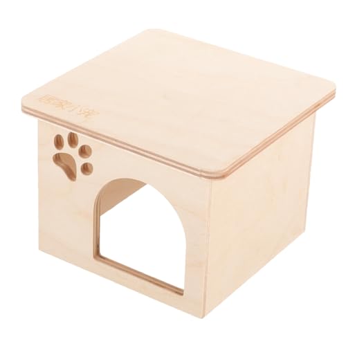 IMIKEYA Holz Hamsterhaus Dekoratives Rattenversteck Aus Massivem Holz Für Hamster Und Andere Kleintiere Gemütlicher Rückzugsort Für Artgerechtes von IMIKEYA