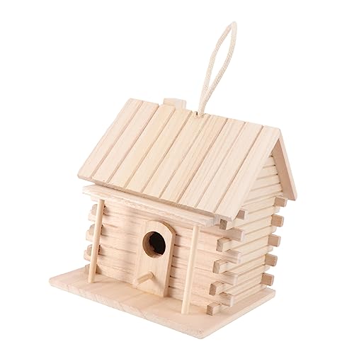 IMIKEYA Holznest Für Künstliches Vogelhaus Aus Robustem Gemütliches Nistplatz Für Kanarienvögel Papageien Und Andere Kleine DIY Bemalung Wetterfestes von IMIKEYA