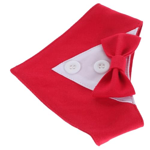 IMIKEYA Hundeanzug Halsband Mit Schleife Verstellbares Haustier Halstuch Für Partys Hochzeiten Weihnachten Rotes Bandana Für Kleine Und Mittelgroße Stilvolles Hundezubehör von IMIKEYA
